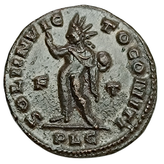 Constantin Ier (306-337) Follis Sol Invicto Comiti Lyon 4.74 gr 22 mm