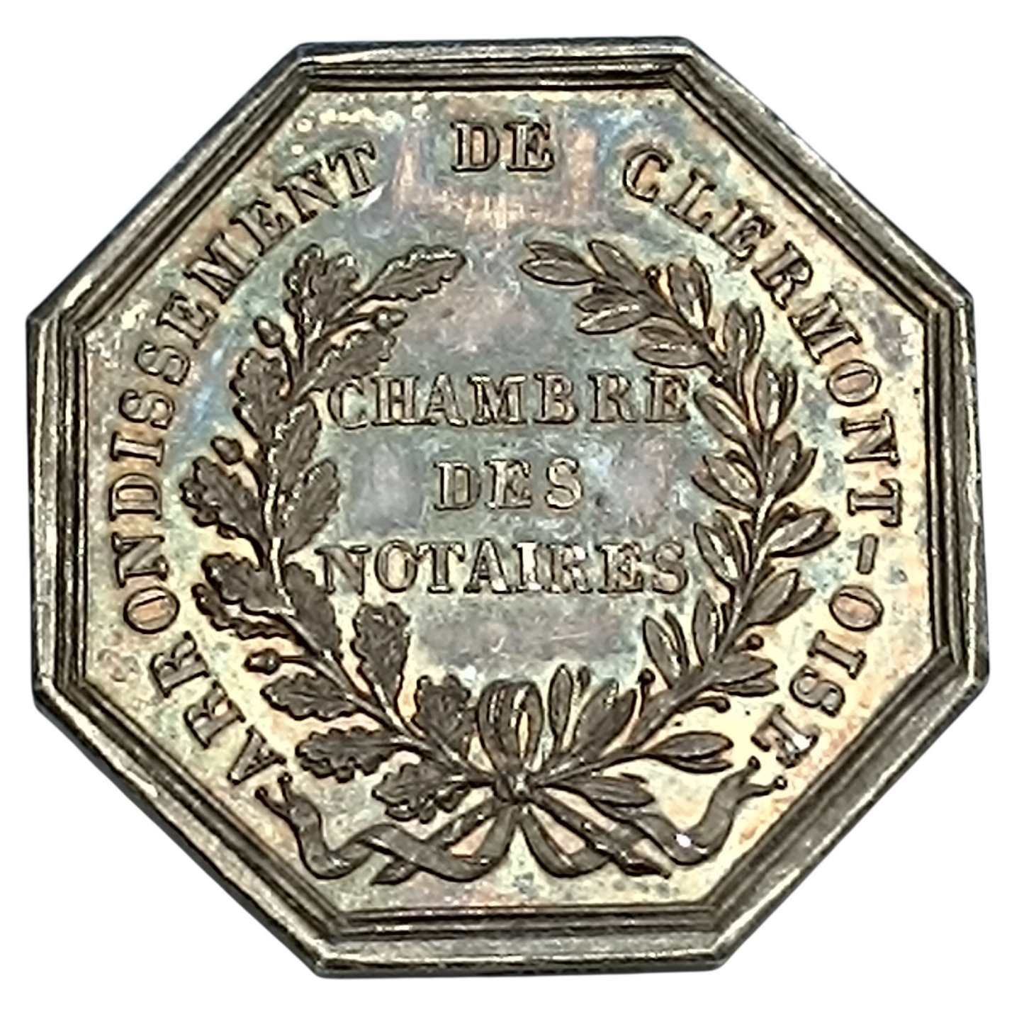 Jeton Notaires Clermont - Oise 1824 Argent 14.79 gr 30 mm