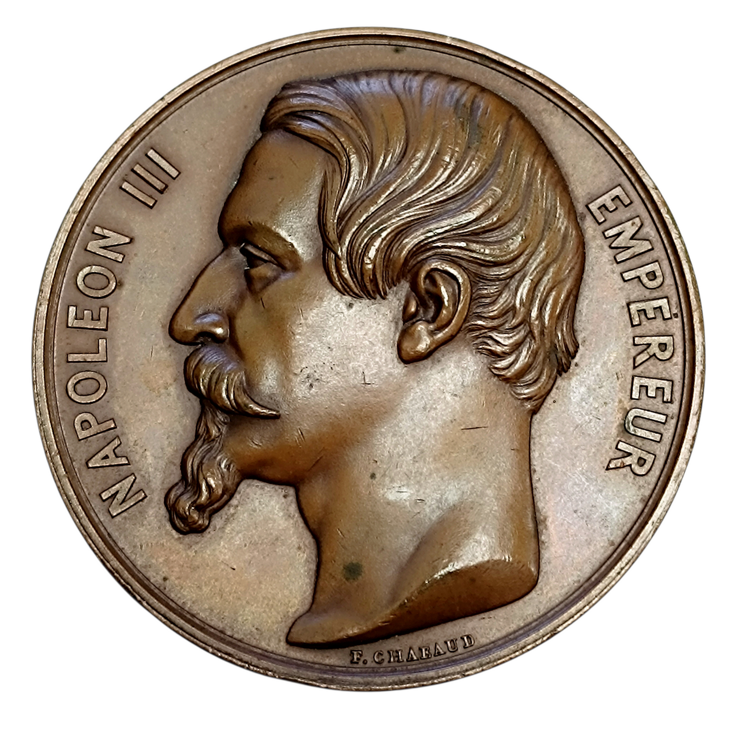 Medalla Exposición de Le Mans (Sarthe) Duval 1857. Cobre 91,83 gr