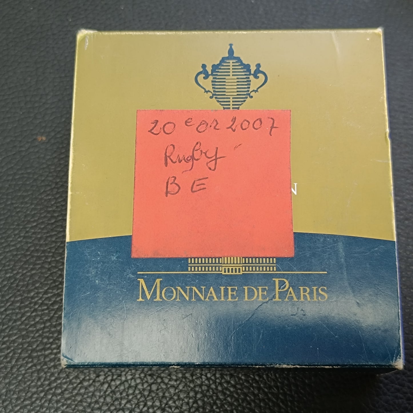 Monnaie de Paris 20 euros 2007 Coupe du monde de Rugby Or BE 1/2 once