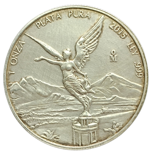 Mexique 1 Once Libertad 2015 Argent. Onza plata pura. Ley .999