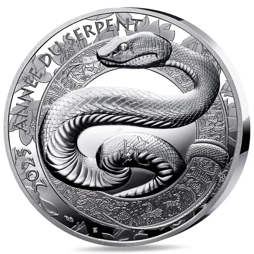 Monnaie de Paris 20 Euros 2025 BE Haut relief Calendrier chinois année du Serpent Argent Dans son coffret