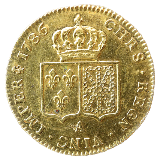 Louis XVI (1774-1792) Double louis d'or à la tête nue 1786 A Paris 15,25 gr