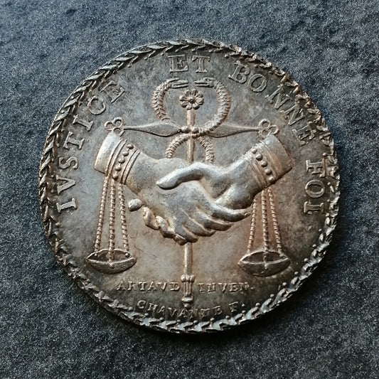 Jeton Prud'hommes de Lyon 1809 IVSTICE ET BONNE FOI Argent 10.27 gr 30 mm