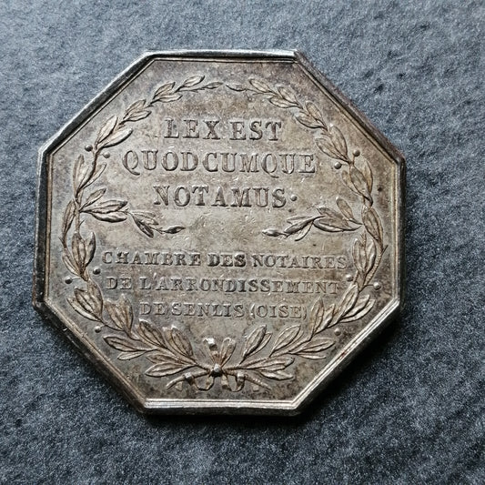 Jeton Notaires de Senlis (Oise) Louis Philippe Argent 12.71 gr 32 mm
