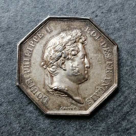 Jeton Notaires de Senlis (Oise) Louis Philippe Argent 12.71 gr 32 mm
