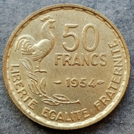 Guiraud 50 francs 1954 7,95 gr G.880