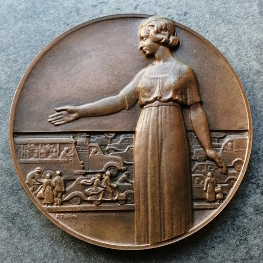 Médaille La prévention routière par Turin 185.30 gr 72 mm