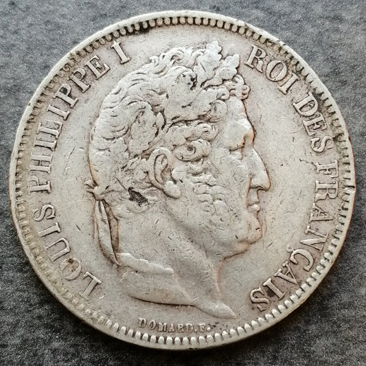 Louis Philippe (1830-1848) 5 francs 1831 B Rouen Domard Slave In Silver Relief - 25.04 GR - G.677A