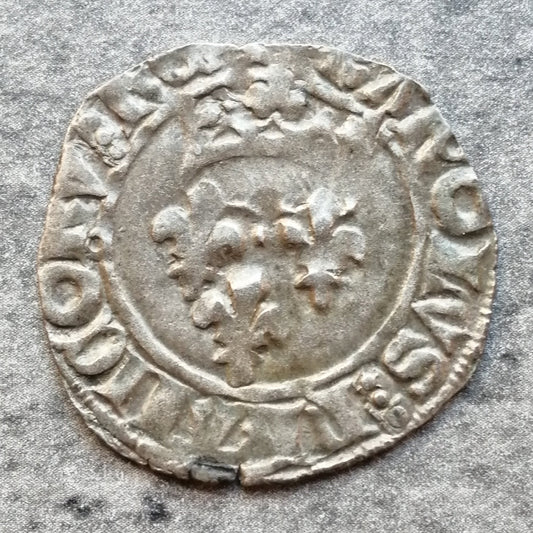 Charles VI (1380-1422) Gros dit florette - Fleur de lis initial - Troyes - 2,51 gr