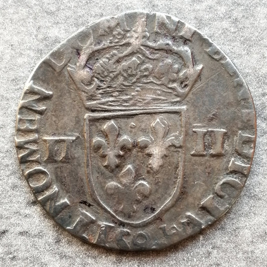 Henri III (1574-1589) Quart d'écu 1580 Rennes 8,40 gr