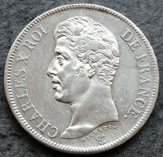 Charles X (1824-1830) 5 francs 1825 A Paris Argent 24,83 gr