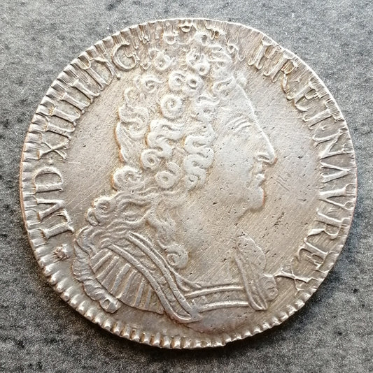 Louis XIV (1643-1715) Ecu aux trois couronnes 1711 L Bayonne - 30,31 gr