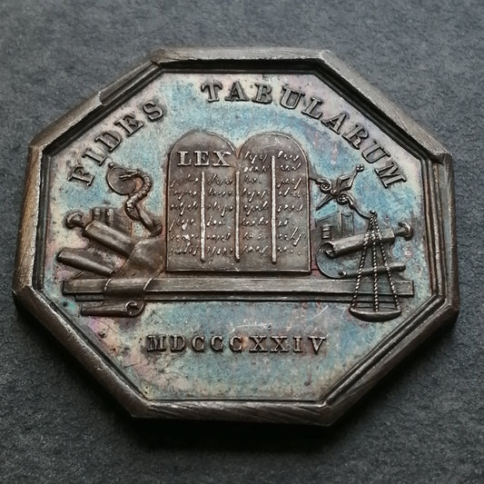 Jeton Notaires Clermont - Oise 1824 Argent 14.79 gr 30 mm