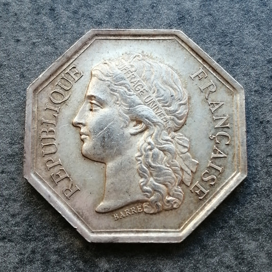 Jeton Notaires de l'arrondissement de Gien. Juridiction Volontaire. Argent 14.68 gr 31 mm