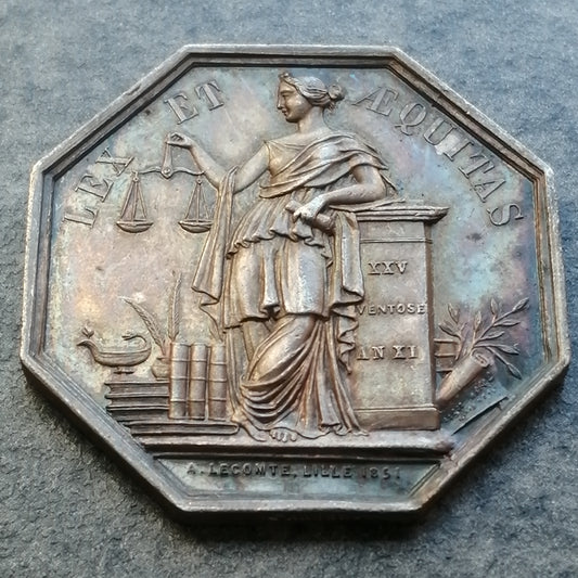 Jeton Notaires de l'arrondissement de Douai Argent 10.40 gr 30.5 mm