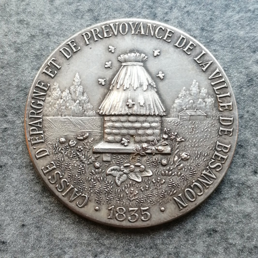 Jeton Caisse d'épargne et de prévoyance de Besançon 1835 Argent 35.5 mm 20.53 gr