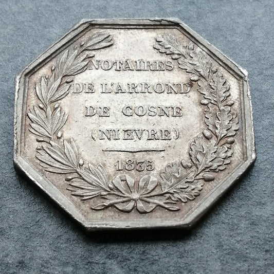 Jeton Notaires de Cosne (Nièvre) Argent 13.01 gr 30.5 mm