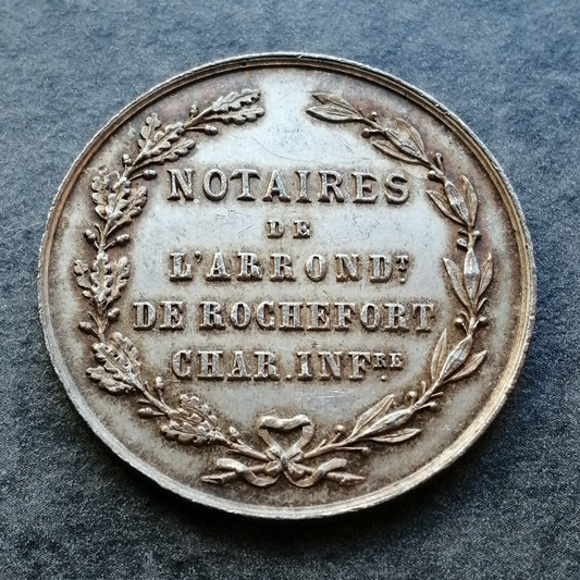 Jeton Notaires de Rochefort (Charente Inférieure) Argent 10.01 gr 28.5 mm