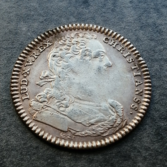 Jeton Artillerie et Génie Louis XV argent 5.77 gr 28 mm