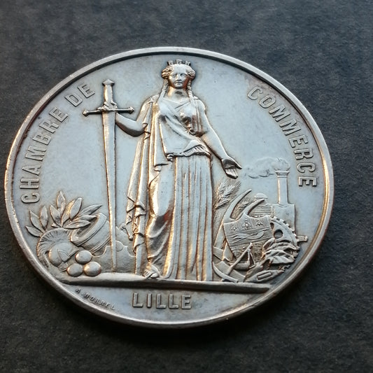 Jeton Chambre de Commerce de Lille Argent 21.58 gr 37 mm