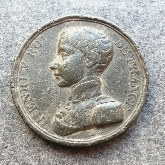 Module 5 Francs en étain Henri V 2 Aout 1830 21.71 gr 37 mm