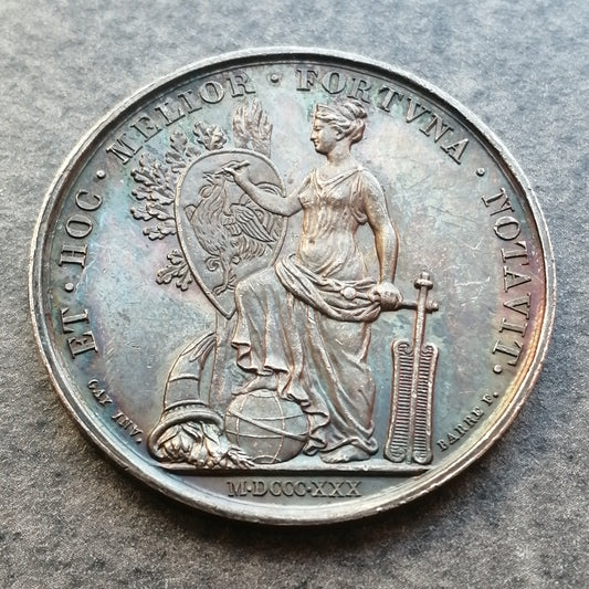 Jeton Notaires de Lyon 1830 Argent 14.54 gr 32 mm