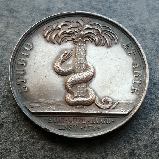 Jeton Société de médecine de Lyon 1789 Argent 14.57 gr 29.5 mm