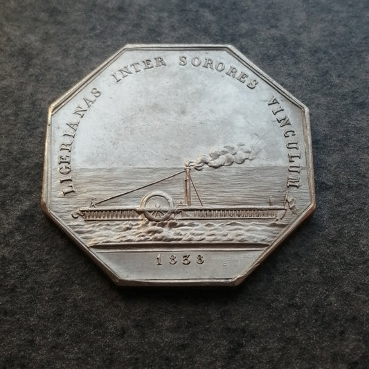 Jeton Argent Inexplosibles de la Loire 1838 13.04 gr  30.5 mm