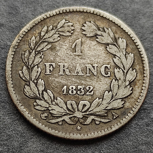Louis Philippe Ier (1830-1848) 1 franc 1832 A Paris Argent 4,84 gr