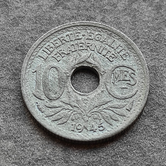 Lindauer 10 centimes 1945 C Castelsarrasin Zinc 1,53 gr
