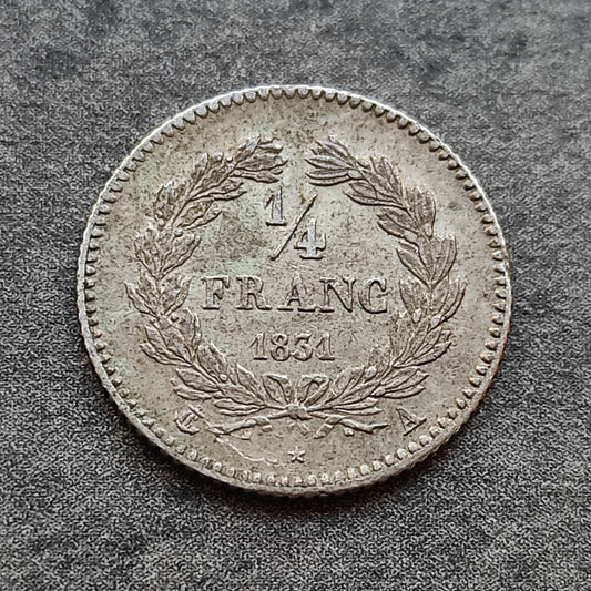 Louis Philippe (1830-1848) 1/4 franc 1831 A Paris Argent 1,24 gr