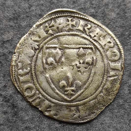 Charles VI (1380-1422) Blanc dit "Guénar" point 16ème Tournai 2,88 gr