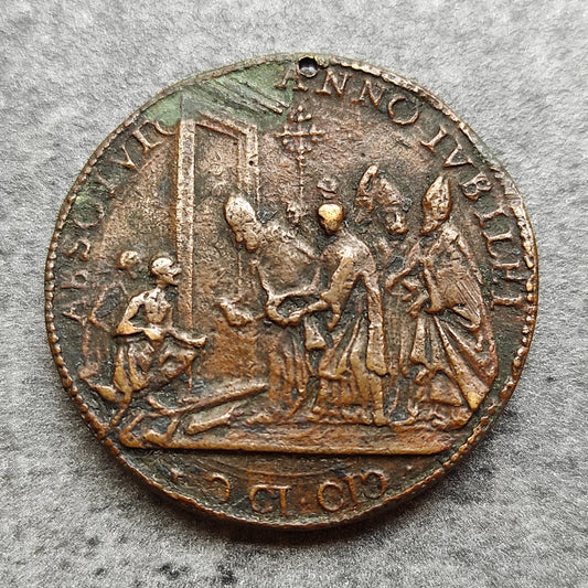 Vatican et Etats Pontificaux Médaille Clemens VIII (1592-1605) Absotvto Anno Ivbilei 37 mm 24,58 gr