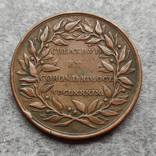 Vatican et Etats Pontificaux Médaille Alessandro VIII (1689-1691) Creat.D.VI et Corond XIV Oct 1689