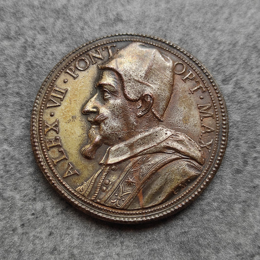 Vatican et Etats Pontificaux Médaille Alessandro VII (1655-1667) Navale Centvmcell 1660 28,02 gr 42 mm