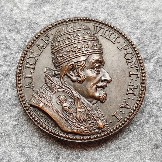 Vatican et Etats Pontificaux Médaille Alessandro VIII (1689-1691) 1690 Svavitate 30 mm 12,77 gr