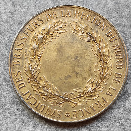 Médaille Syndicat des Brasseurs du Nord en Argent 40 mm 33.93 gr