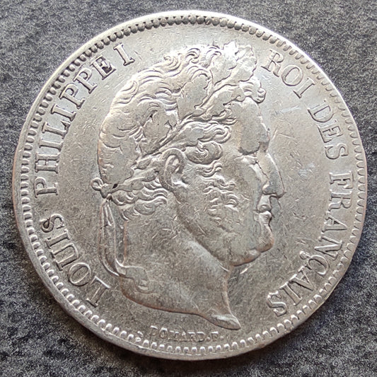 Louis Philippe Ier 5 francs 1838 MA Marseille Argent 24,90 gr