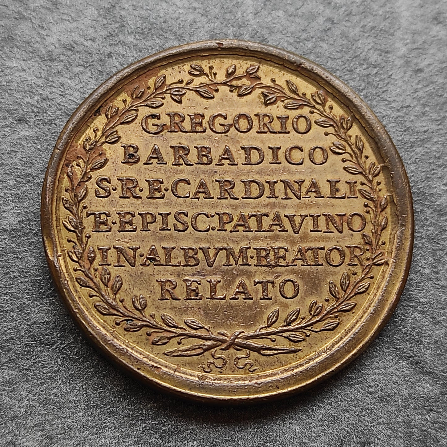 Medaille papale Clément XIII 1761 Gregorio Barbadico 35 mm 16.81 gr