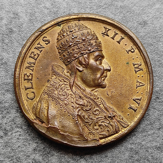 Médaille Papale Clement XII 1736 Sacerdos Magnus 39 mm 20,36 gr