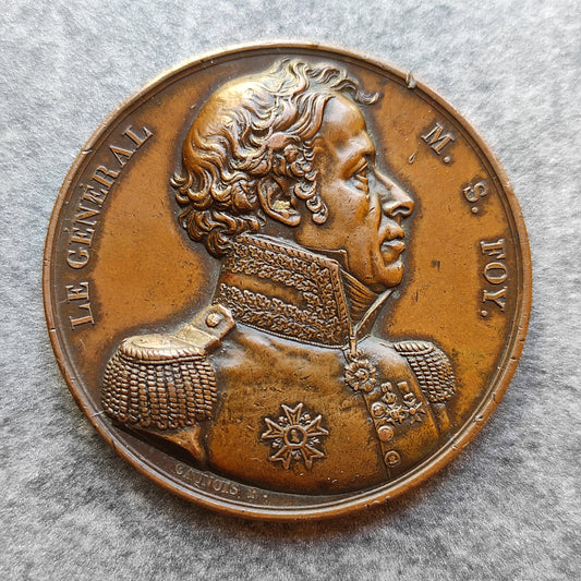 Médaille Le General M.S Foy Né à Ham (Somme) 63.87 gr 50 mm