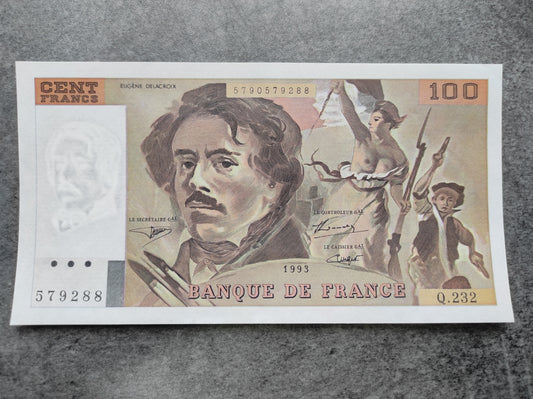 France Billet Neuf de 100 Francs Eugène Delacroix 1993