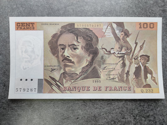 France billet neuf de 100 francs Eugène Delacroix 1993