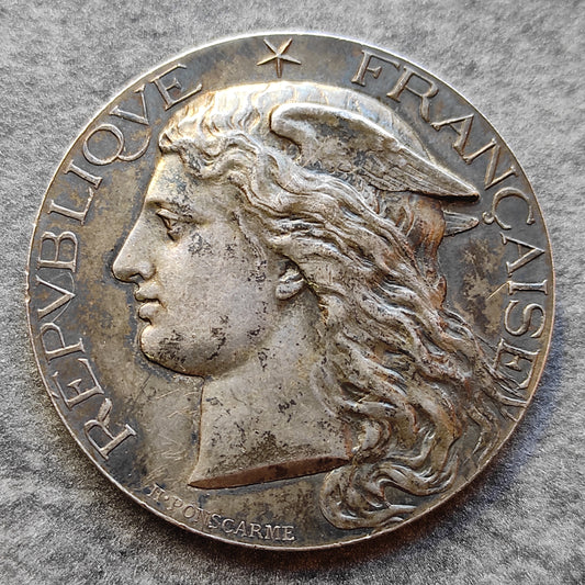 Médaille en argent. Comice agricole de Lille 1880. Par Ponscarme. 42 mm 38.5 gr