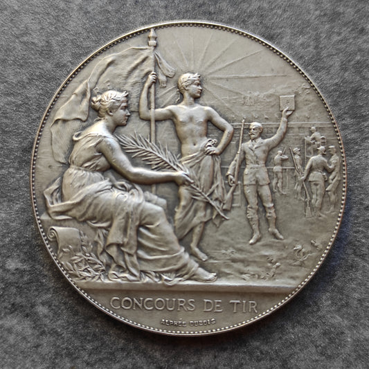 Médaille Concours de Tir en Argent. 66.7 gr 50 mm