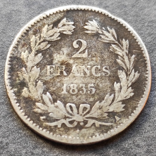 Louis Philippe 2 Francs 1835 A Paris Argent