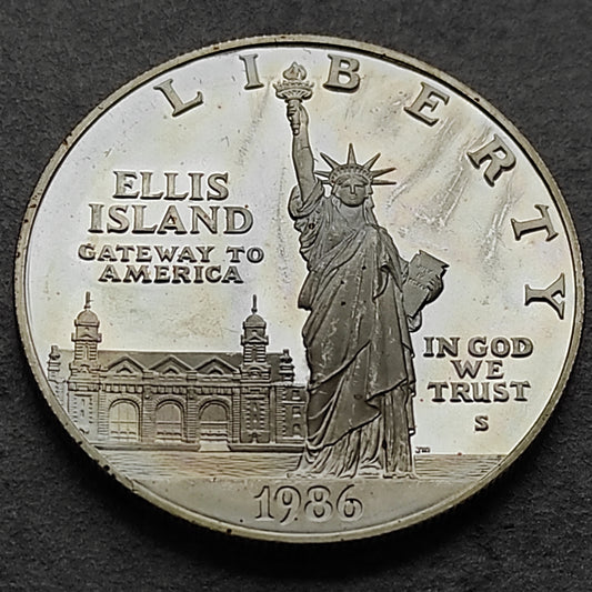 États-Unis 1 Dollar 1986 Statue de la liberté Ellis Island Argent 26.73 gr 38.1 mm USA