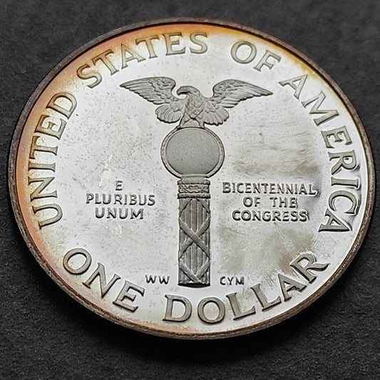 États-Unis 1 Dollar 1989 Congrès Argent 26.73 gr 38.1 mm USA