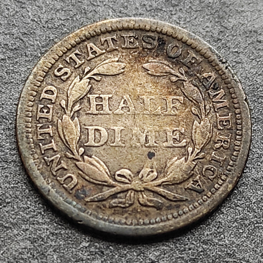États-Unis Half Dime 1854 Seated Liberty Argent 15.5 mm 1.18 gr